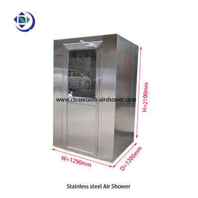 One Person SS304 Air Shower Room With Manual Swing Doors / 3 Way Blow Jet Type