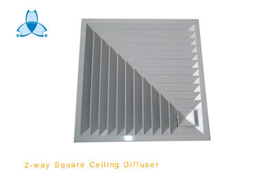 2 Way RAL9016 Square Air Diffuser Aluminum Alloy Material For HVAC System