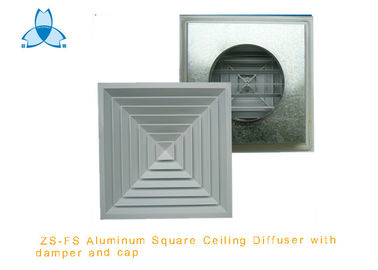 কেনা White Ceiling Vent Diffuser Excellent Appearance With Cap , 600x600mm Face Size online manufacture