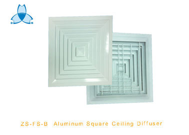 কেনা 4 Way Ceiling Air Diffuser With Damper , Powder Coated Surface Finish online manufacture