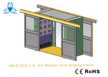 কেনা Cargo CleanRoom Air Shower With Width 1600mm Automatic Double - Leaf Sliding Doors online manufacture