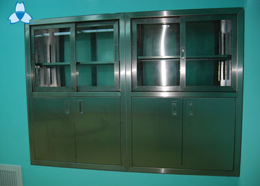 কেনা Drug Storage Hospital Air Filter Stainless Steel Medical Cabinets With Manual Sliding Half - Glass Door online manufacture