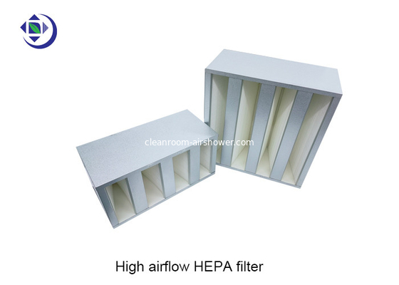 কেনা উচ্চ Aiflow H13 H14 4V কমপ্যাক্ট HEPA ফিল্টার গ্যালভানাইজড ফ্রেমের সাথে online manufacture